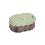 K&N Luchtfilter, ovaal, klein, compatibel met Weber carburateur 32/36 DGV/DGAV/DGMS, 38 DGAS/DGAR, montagehoogte 65 mm (56-9070)