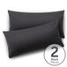 Blumtal - Set Van 2 Kussenslopen - Superzachte Premium Jersey Kussenhoes - 100% Katoen - 40 x 80 cm - Antraciet