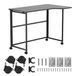 Maclean opvouwbaar bureau met wielen 100 x 65 cm 50 kg 75 cm (zwart)