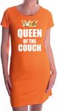 Bellatio Decorations Shoppartners Bv Queen of the couch oranje jurk voor dames - Koningsdag / Woningsdag - bankhangdag - oranje kleding / jurkjes M