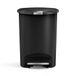 Simplehuman Afvalemmer, Kunststof, Zwart, 50L