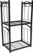 Wan GmbH Porte-bûches - Rangement pour bois de chauffage - Usage cheminée - Base surélevée - 30x46x73cm - Noir