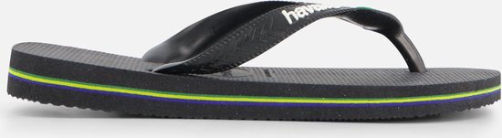 Havaianas Brasil Logo Slippers Unisex - Black