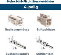 Molex Mini-Fit Jr. connecteur 4 broches pour composants PC Kali-2404