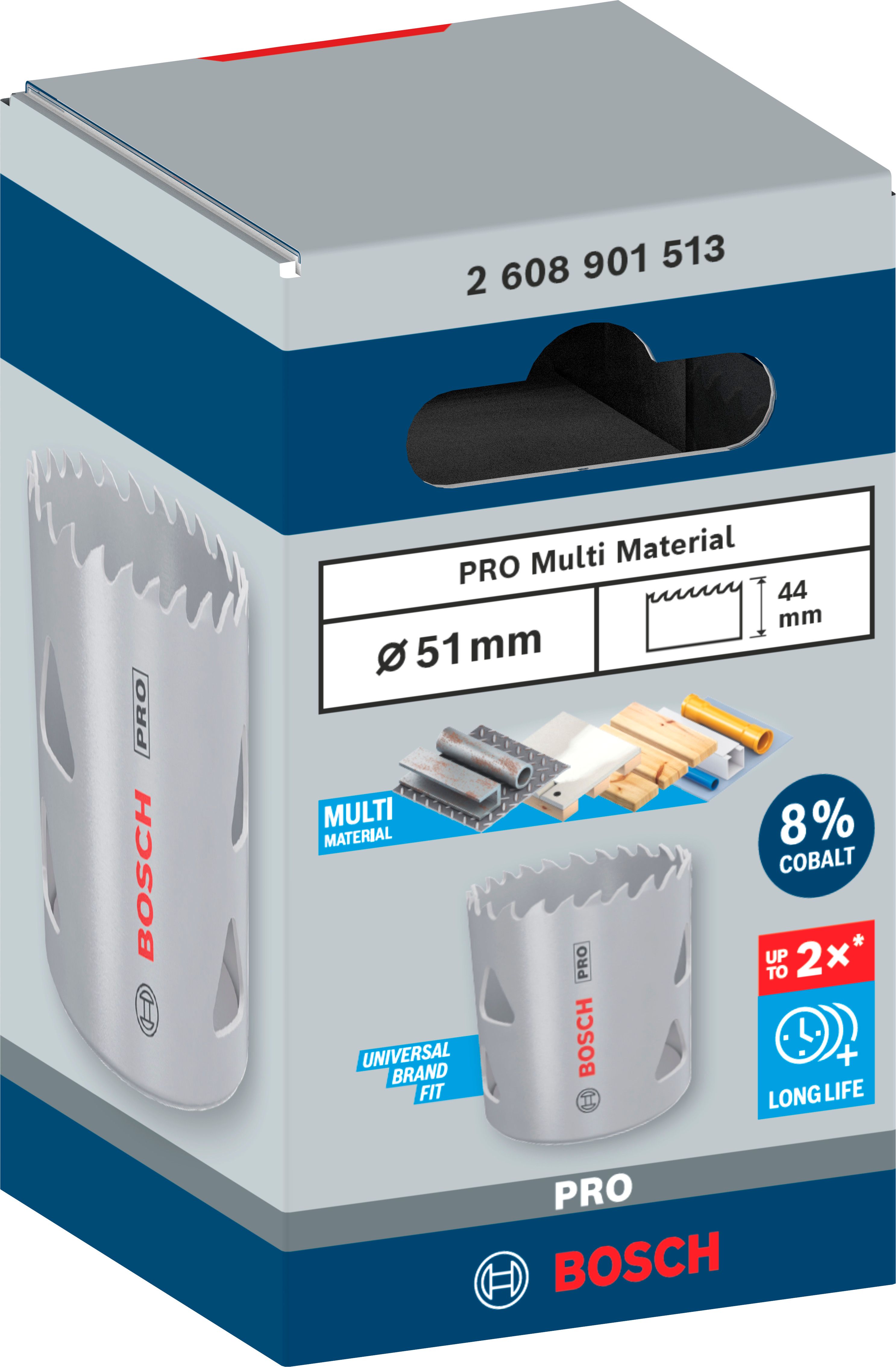 Bosch 1x PRO Multi Material gatzaag (voor Zachthout, Gipsplaat, Ø 51 mm, Professional Accessoires Boor-/schroefmachines)