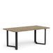 Demeyere Industriële eettafel Halifax eiken/matzwart 200 x 75 x 90 cm