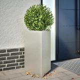 vidaXL Jardinières 2 pièces Triangle Acier inoxydable 50x43x75 cm