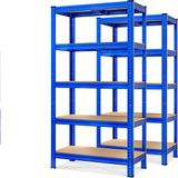 MONZANA 2x Stellingkast - 5 MDF Planken 180x90x40 1750kg - Blauw