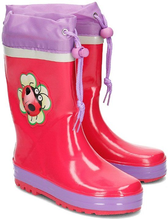 Playshoes Regenlaarzen Kinderen Lieveheersbeestje - Roze - Maat 28/29