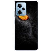 Xiaomi Bedrukt siliconen hoesje compatibel met Xiaomi Redmi Note 12 Pro 5G, Xiaomi Poco X5 Pro Oeil de panthere