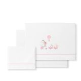 Beddengoed Baby's Only Beddengoed voor kinderwagen, giraf, fiets, wit en roze