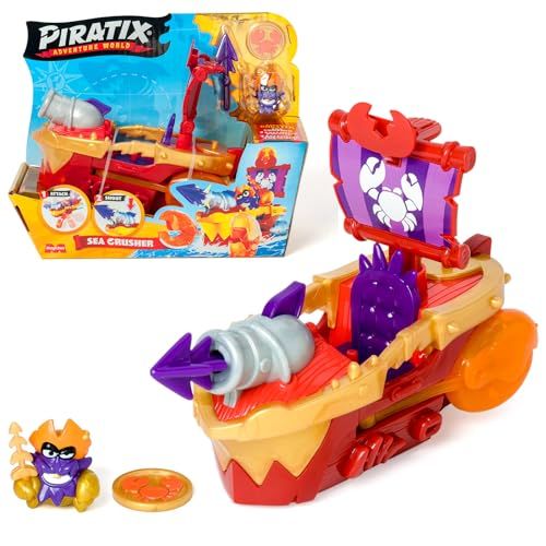 PIRATIX ADVENTURE WORLD Sea Crusher Piratenschip - Piratenschip in krabvorm