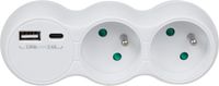 Maclean MCE339 Stopcontact 2 stopcontactsplitter 2x USB A/C Type E 2x16A