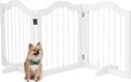PawHut Portail pour animaux MDF 154,5x61cm Blanc