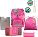 DerDieDas Schooltas ErgoFlex Exklusiv Eco Schulranzenset 5-delig Pink Planet Roze