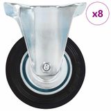 vidaXL 8 stuks wielen vast 100 mm