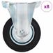 vidaXL 8 stuks wielen vast 100 mm
