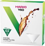 HARIO V60 Coffee Filters - 02 Size - White - 40 Pieces
