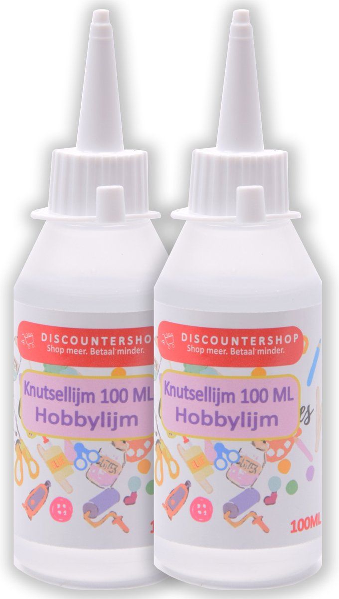 discountershop Knutsellijm 200 ml - 2x 100ml - All purpose glue