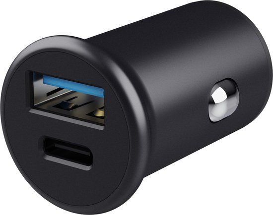 Trust Maxo 38W Autolader - USB-C en USB-A - Snellader voor auto - 2 poorten - Zwart