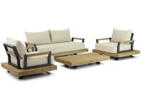 Santika Furniture Santika Supreme/Supralux 130 cm stoel-bank loungeset 4-delig