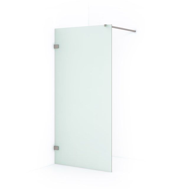 Maxaro Inloopdouche Diamond 100cm 8mm Mat Veiligheidsglas Geborsteld RVS