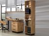 LAVIDA Bibliothèque 5 étagères chêne artisanal