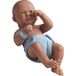 JC Toys La Newborn babypop Vinyl Pop Wit/Grijze Outfit en Deken met Dierenvriend en Accessoires. Echte Jongen, First Day Real Boy, 35,56 cm
