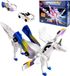 Merkloos Voiture transformable en licorne – robot transformable créatif – déformation par collision – cadeau pour enfants – bleu