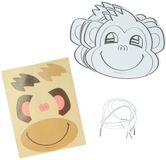 Wins Holland Kleur je eigen masker aapje - 4 maskers