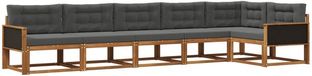 vidaXL Hoek loungeset 5 zitplekken Acacia hout Naturel et Anthracite