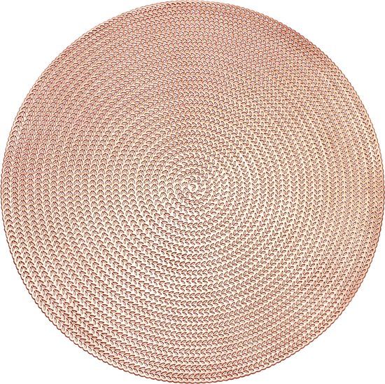 Krumble Placemat - Rond - PVC - Roségoud - 37 cm