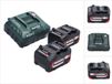 Metabo basisset 2x Li-Power accu 18 V 4,0 Ah CAS Li-ion accu + ASC 55 oplader