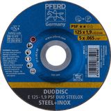Paard Pferd Doorslijpschijf DUODISC E 125 X 1,9 X 22,23 PSF DUO STEELOX (10x)