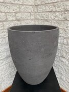 in&outdeco plantenpot fiberclay, hoog 33 cm, rond 26 cm voor buiten en binnen