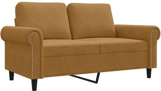 vidaXL Tweezitsbank 120 cm fluweel bruin