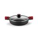 BRA Premiere A410528 Sauteerpan Rond 28 cm Zwart/Rood met Deksel
