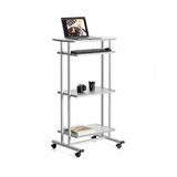 Rocada Computer bijzettafel Mobiele tafel met wielen Laptop Trolley