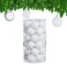 Relaxdays Kerstballen, Set van 30, Plastic, Onbreekbaar, Mat, Glanzend, Glitters, Ø 6 cm, Wit