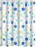 Ridder Kreise plastic douchegordijn Wit/Groen/Blauw