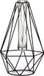 Mica Decorations Vaasje diamant zwart metaal/glas 15 x 14 x 23 cm