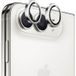 Blueo Diamond Apple iPhone Duo Film de protection arrière Verre Trempé Argent