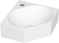 INK - Hoekfontein Polystone met 1 Kraangat - 270x270x100 mm - Mat Wit