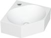 INK - Hoekfontein Polystone met 1 Kraangat - 270x270x100 mm - Mat Wit
