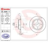 Brembo 08.D566.11 Disque de frein