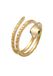 Elli Ring Dames Slang Pinky Modern met Kristallen in 925 Sterling Zilver Verguld