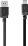Hama 00201814 USB-laadkabel USB 2.0 USB-A stekker, USB-C stekker 3 m Zwart