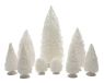 Kaemingk Weihnachtsfigur, Deko Baum 4,5-22,5cm Kunststoff Bäumchen beschneit 9er Set Weiß