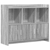 vidaXL Dressoir Grijs Sonoma 98,5 x 33 x 80 cm Bewerkt hout