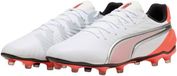 PUMA KING MATCH FG/AG Chaussures de sport unisexe - PUMA White-PUMA Silver-Glowing Red